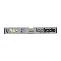 TOPTRADE spirit level, silver, 2 vials, 2000mm, standard