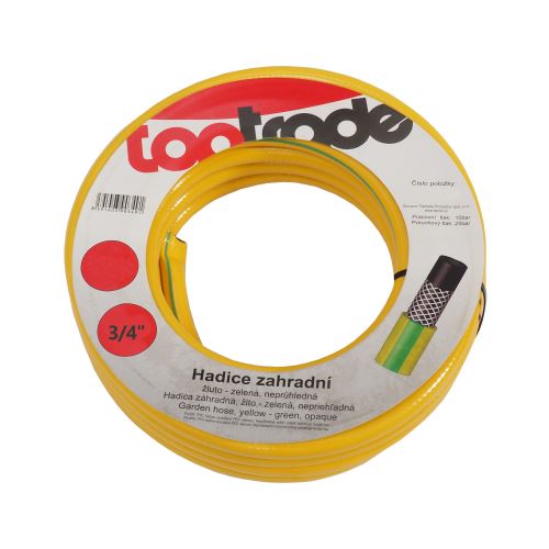 TOPTRADE garden hose, yellow - green, non transparent, 3/4", 50 m