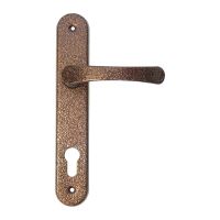 ALU door handle, wrought, key - hole, 72 mm