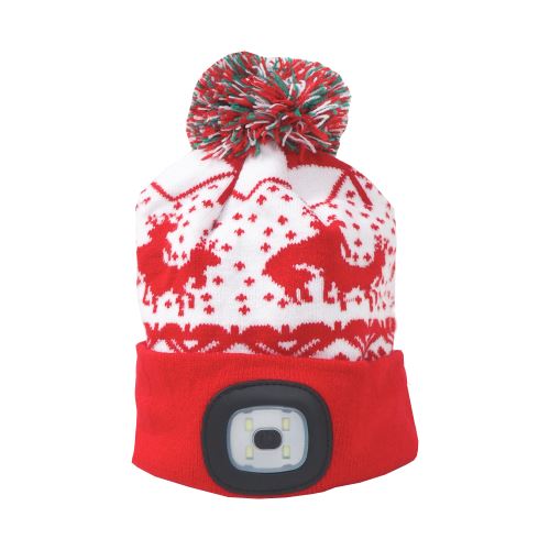 hat LED, X-mas, size L, with LED light, red
