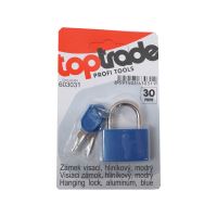 TOPTRADE padlock, blue, 30 mm (1)