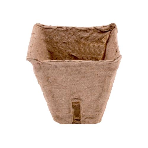 TOPTRADE paper planter, square, 6 x 6 x 5.5 cm, set of 20 pcs