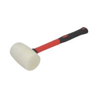TOPTRADE rubber hammer, white, fiberglass handle, O 50 mm / 500 g, profi (7)