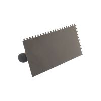 TOPTRADE stainless steel trowel, with ECO handle, tooth 6 mm, 270 x 130 mm, professional (9)
