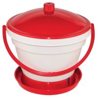 plastic bucket drinker, with a float, for chicken, 12,0 L