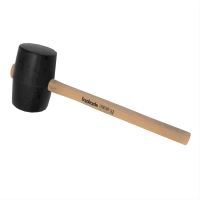 TOPTRADE rubber hammer, black, wooden handle, O 90 mm 1100 g, certificate, profi