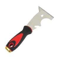TOPTRADE stainless steel spatula, shaped knife, with two-component handle, professional