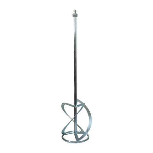 TOPTRADE tin stirrer, galvanized, with circle, M14, right-handed, O 100 mm