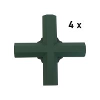 TOPTRADE plastic clip, for garden poles, 5 types, O 16 mm, set of 20 pcs. (4)