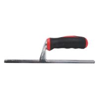 TOPTRADE stainless steel trowel, with rubberized handle, smooth, 360x120 mm, profi (4)