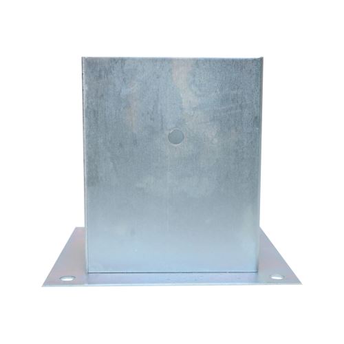 TOPTRADE post foot with square base, 120 x 120mm, galvanized (7)