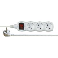 extension cord, white, 3 sockets with switch,1,2 m, ~ 250 V / 10 A, xxx