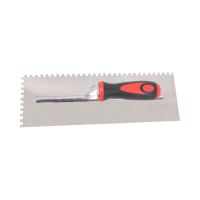 TOPTRADE stainless steel trowel, with rubberized handle, 6 mm teeth, 360 x 120 mm, profi (3)