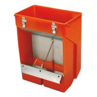 TOPTRADE hanging feeder,  for loose feed, with hopper, without cover, 4 L