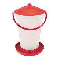 plastic bucket drinker, with a float, for hen, 24,0L