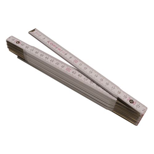 folding meter,wooden,white,2m,profi