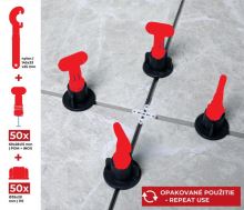 TOPTRADE paving leveling system, for repeated use, 50 pcs/set (4)
