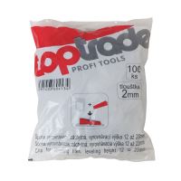 TOPTRADE leveling retaining clip, th. 2mm, leveling height 12 - 23mm / 100pcs (1)