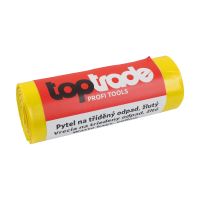 TOPTRADE recycling waste bag, yellow, package 8 pcs, 40 µm, 120 l (1)