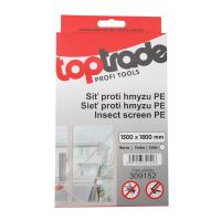 TOPTRADE insect screen PE, white, 1500 x 1800mm