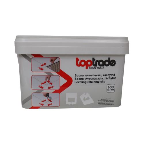 TOPTRADE leveling clip, retaining clip, thickness 1,5 mm, leveling height 3 - 12 mm/600pc