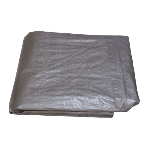 TOPTRADE covering tarpaulin, silver, with metal eyelets, 4 x 6 m, 100 g / m2