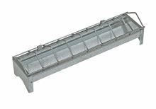 galvanized feeder, with folding grid, for chicken, ducklings, goslings, 300 x 75 x 65 mm