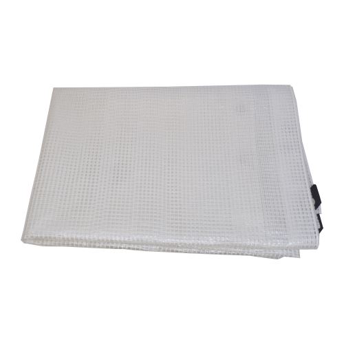 TOPTRADE covering tarpaulin, transparent, with metal eyelets, 6 x 8 m, 120 g / m2