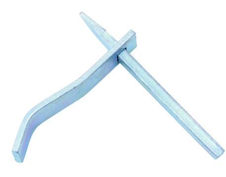 TOPTRADE mason hook, galvanized, square, 140 mm