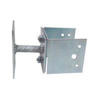 TOPTRADE anchor foot, adjustable, on screws, 80 - 150 mm x 90 mm, galvanized (5)