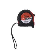 TOPTRADE tape measure,rubberised casing,magnet,16 mm x 3 m,profi
