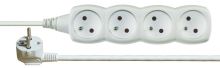extension cord, white, 4 sockets without switch, 2 m, ~ 250 V / 10 A