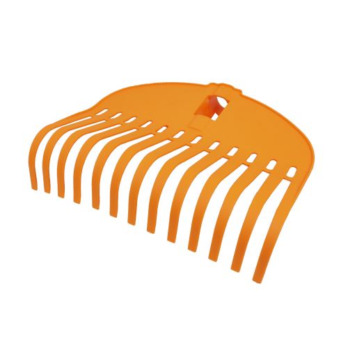 TOPTRADE garden rake, "Multiclick", plastic, without handle, 13 teeth, 24 x 18 cm