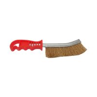 TOPTRADE steel hand brush, plastic handle, class B