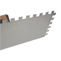 TOPTRADE stainless steel trowel, with ECO handle, tooth 10 mm, 270 x 130 mm, professional (8)