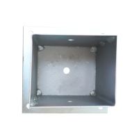 TOPTRADE post foot with square base, 100 x 100mm, galvanized (3)
