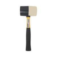 TOPTRADE rubber hammer, black/white, fiberglass handle,O 55 mm / 450 g, profi (3)