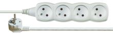 extension cord, white, 4 sockets without switch,3 m, ~ 250 V / 10 A
