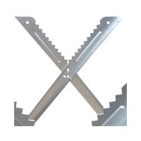 TOPTRADE saw horse, galvanized, max load capacity 150kg, for wood cutting (10)