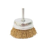 TOPTRADE steel cup brush, stem, O 6 / 63 mm