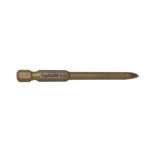 TOPTRADE drill bit for glass, ceramics and tiles, O 6 mm x 80 mm, Hex shank