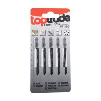 TOPTRADE saw blade, for rectilinear saw, set of 5 pcs., T119BO, 76 mm, wood