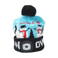 LED hat, X-mas Let it snow, size L, with LED light, blue