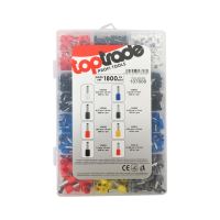 TOPTRADE crimping pliers, for cable end connectors, set of 1 800 pcs (12)