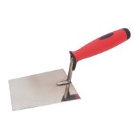 mason trowel, stainless steel, rubberized handle, 160x115mm