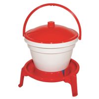 plastic bucket drinker, on a base, for poultry, 12,0 L