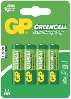 batteries GP Greencell, Zinc – Chloride, R6, AA, blister 4pcs, 1,5 V