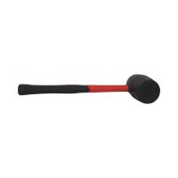 TOPTRADE rubber hammer, black, fiberglass handle, O 70 mm / 900 g, profi (4)