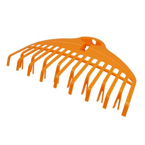 TOPTRADE garden rake, "Multiclick", plastic, without handle, 17 teeth, 43 x 32 cm