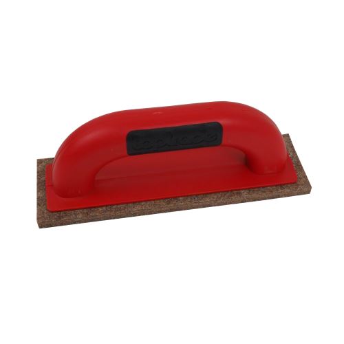 TOPTRADE ABS trowel, brown felt, slatted, PROFESSIONAL, 220 x 65 x 10 mm